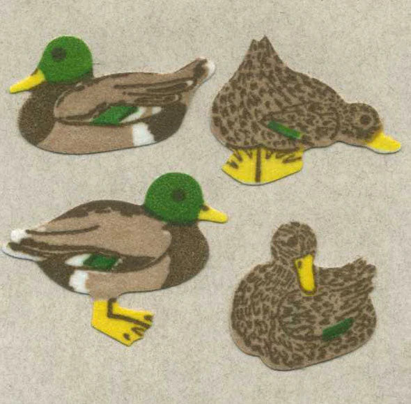 Four darling ducks - furrie stickers