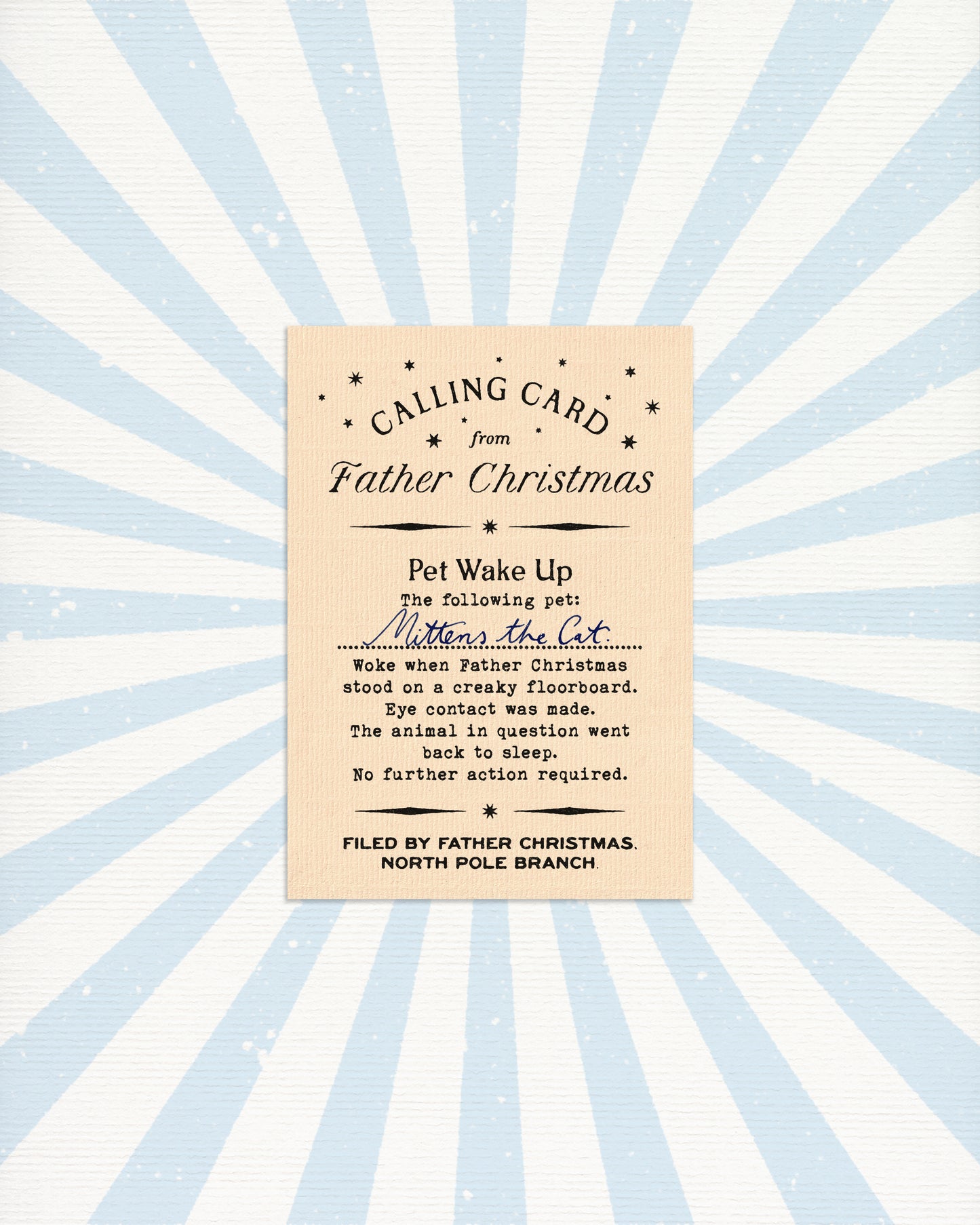 Calling Card from Father Christmas