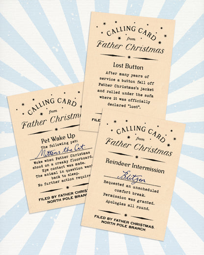 Calling Card from Father Christmas