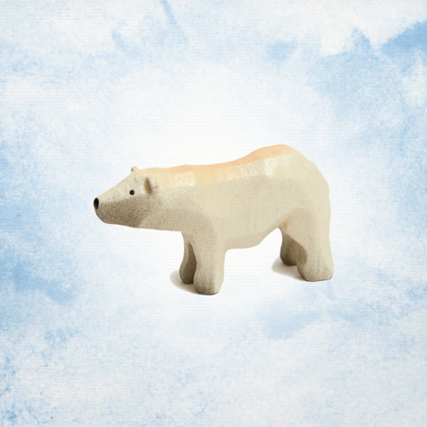 Small Wooden Polar Bear